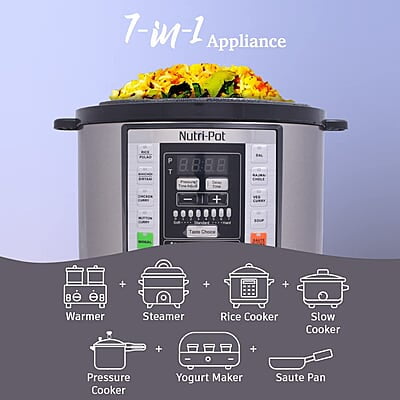 Wonderchef Nutri-Pot Electric Pressure Cooker with 7-in-1 Functions 3L capacity Wonderchef Nutri-Pot Electric Pressure Cooker with 7-in-1 Functions 3L capacity