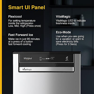 Whirlpool 192 L 3 Star Vitamagic PRO Frost Free Direct-Cool Single Door Refrigerator Whirlpool 192 L 3 Star Vitamagic PRO Frost Free Direct-Cool Single Door Refrigerator