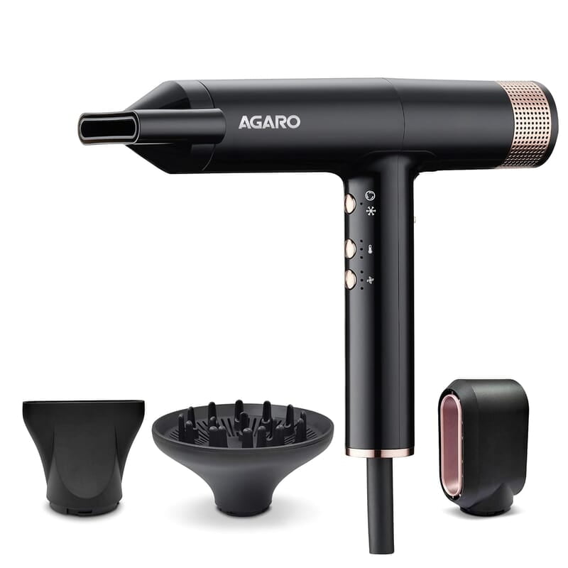 AGARO Bldc Professional Hair Dryer 2000 Watts,110000 Rpm,Fast Drying,3 Speed 3 Temperature Settings AGARO Bldc Professional Hair Dryer 2000 Watts,110000 Rpm,Fast Drying,3 Speed 3 Temperature Settings