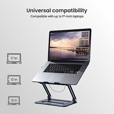 Portronics My Buddy K10 Portable Laptop Stand with Multiple Height Adjustable Angles, Fan-Based Ventilated Bottom Portronics My Buddy K10 Portable Laptop Stand with Multiple Height Adjustable Angles, Fan-Based Ventilated Bottom