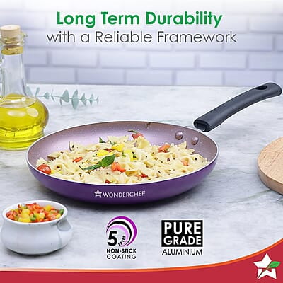 Wonderchef Valencia Non-Stick Fry Pan 1.5 litres Capacity Size 24 cm Wonderchef Valencia Non-Stick Fry Pan 1.5 litres Capacity Size 24 cm