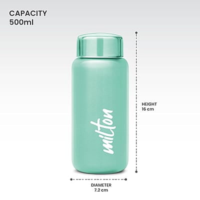 MILTON Aqua 500 Stainless Steel Water Bottle, 500 ml Single walled Leak Proof MILTON Aqua 500 Stainless Steel Water Bottle, 500 ml Single walled Leak Proof
