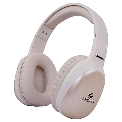 ZEBRONICS Thunder PRO Over Ear Wireless Headphone with Dual Pairing, Gaming Mode, ENC, Bluetooth, Call Function, Aux, Micro SD, Voice Assistant, Deep Bass, Up to 60h Backup ZEBRONICS Thunder PRO Over Ear Wireless Headphone with Dual Pairing, Gaming Mode, ENC, Bluetooth, Call Function, Aux, Micro SD, Voice Assistant, Deep Bass, Up to 60h Backup