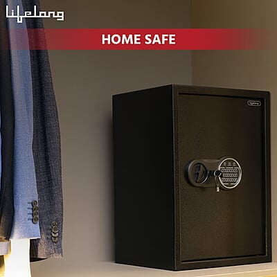Lifelong Locker for Home & Office 56L - Digital Safe for Security with Electronic Keypad- Safety for Jewellery, Money & other valuables Lifelong Locker for Home & Office 56L - Digital Safe for Security with Electronic Keypad- Safety for Jewellery, Money & other valuables