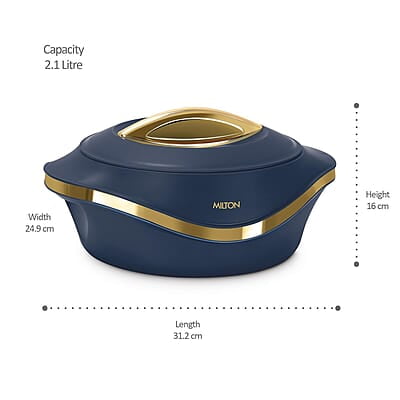 MILTON Pearl 2500 Inner Stainless Steel Casserole, 2.1 litres, Blue MILTON Pearl 2500 Inner Stainless Steel Casserole, 2.1 litres, Blue