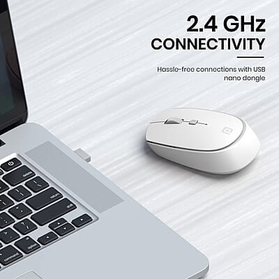 Portronics Toad 23 Wireless Optical Mouse with 2.4GHz, USB Nano Dongle, Optical Orientation, Click Wheel, Adjustable DPI Portronics Toad 23 Wireless Optical Mouse with 2.4GHz, USB Nano Dongle, Optical Orientation, Click Wheel, Adjustable DPI