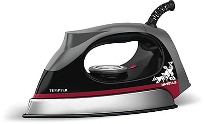 Havells Abs Tempter 1000 Watts Dry Iron Press With Greblon E2 Grade Non-Stick Coated Sole Plate