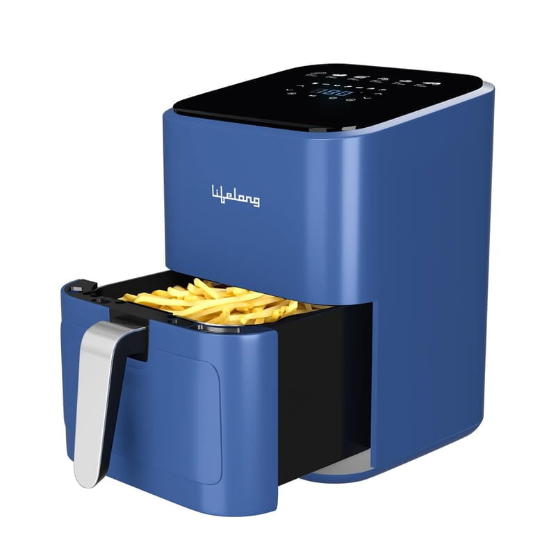 Lifelong 1200W 4L Air Fryer with Hot Air Circulation Technology with Timer Selection