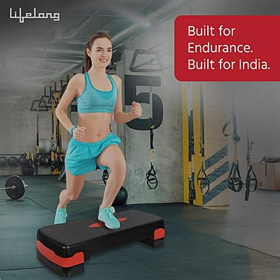 Lifelong Polypropylene Adjustable Home Gym Exercise Fitness Stepper for Exercise Lifelong Polypropylene Adjustable Home Gym Exercise Fitness Stepper for Exercise