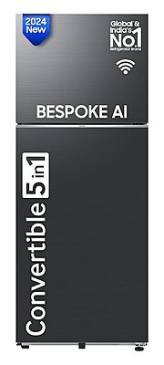 Samsung 419 L, 3 Star, Convertible 5-in-1, Digital Inverter, Frost Free Double Door, WiFi Enabled Bespoke AI Refrigerator Samsung 419 L, 3 Star, Convertible 5-in-1, Digital Inverter, Frost Free Double Door, WiFi Enabled Bespoke AI Refrigerator