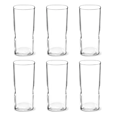 Treo By Milton Gripper Glass Tumbler Set of 6, 295 ml Each, Transparent | Dishwasher Safe | Serve Juices | Cold Drinks | Milkshake | Falooda | Water | Cocktails | Mixed Drinks