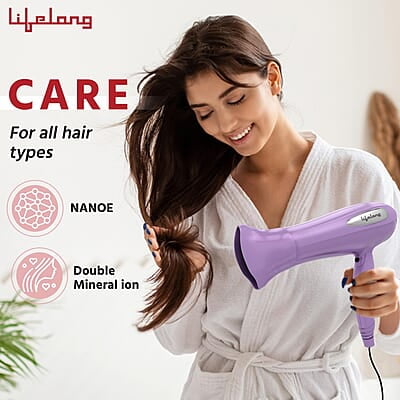 Lifelong Hair Dryer Hair Dryer For Women & Men, 2100 Watts 2 Speed and 2 Temprature Setting Lifelong Hair Dryer Hair Dryer For Women & Men, 2100 Watts 2 Speed and 2 Temprature Setting