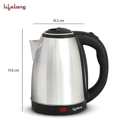 Lifelong LLEK15 Electric Kettle 1.5L with Stainless Steel Body, Easy and Fast Boiling Lifelong LLEK15 Electric Kettle 1.5L with Stainless Steel Body, Easy and Fast Boiling