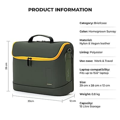 MOKOBARA The Transit Briefcase Vegan Leather & Nylon 15L Laptop Crossbody Messenger Bag for Men & Women MOKOBARA The Transit Briefcase Vegan Leather & Nylon 15L Laptop Crossbody Messenger Bag for Men & Women