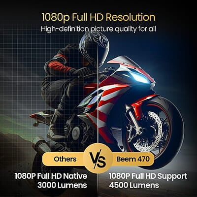 Portronics Beem 470 Smart LED Projector with 1080p Full HD 4500 Lumens 5 Watt Speaker