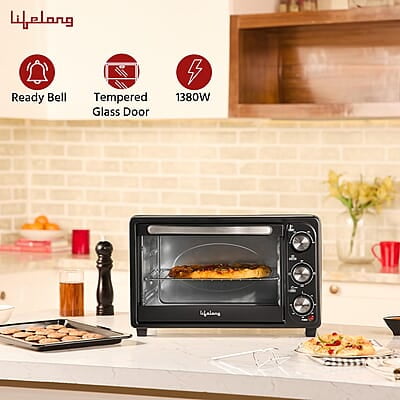 Lifelong OTG 23 Litre - Electric Oven Toaster Griller for Kitchen- 1380W, 3 Heating Mode, Temp & Time Control Lifelong OTG 23 Litre - Electric Oven Toaster Griller for Kitchen- 1380W, 3 Heating Mode, Temp & Time Control