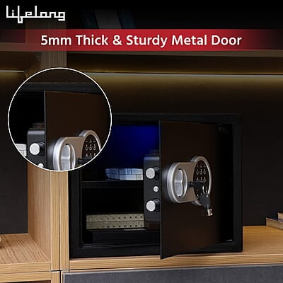 Lifelong LLHSL08 22Litres Home Safe Electronic Locker with LED Light Digital Security Safe for Home & Office Lifelong LLHSL08 22Litres Home Safe Electronic Locker with LED Light Digital Security Safe for Home & Office