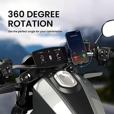 Portronics Mobike 4 Bike Phone Mount with 360° Rotational, Strong Hold for Bicycle, Motorcycle Compatible with 4.7 to 6.8 inch Portronics Mobike 4 Bike Phone Mount with 360° Rotational, Strong Hold for Bicycle, Motorcycle Compatible with 4.7 to 6.8 inch