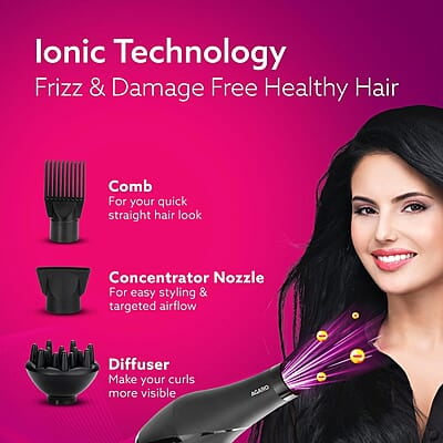 AGARO HD-1120 2000 Watts Professional Hair Dryer 2 Speed 3 Temperature Settings