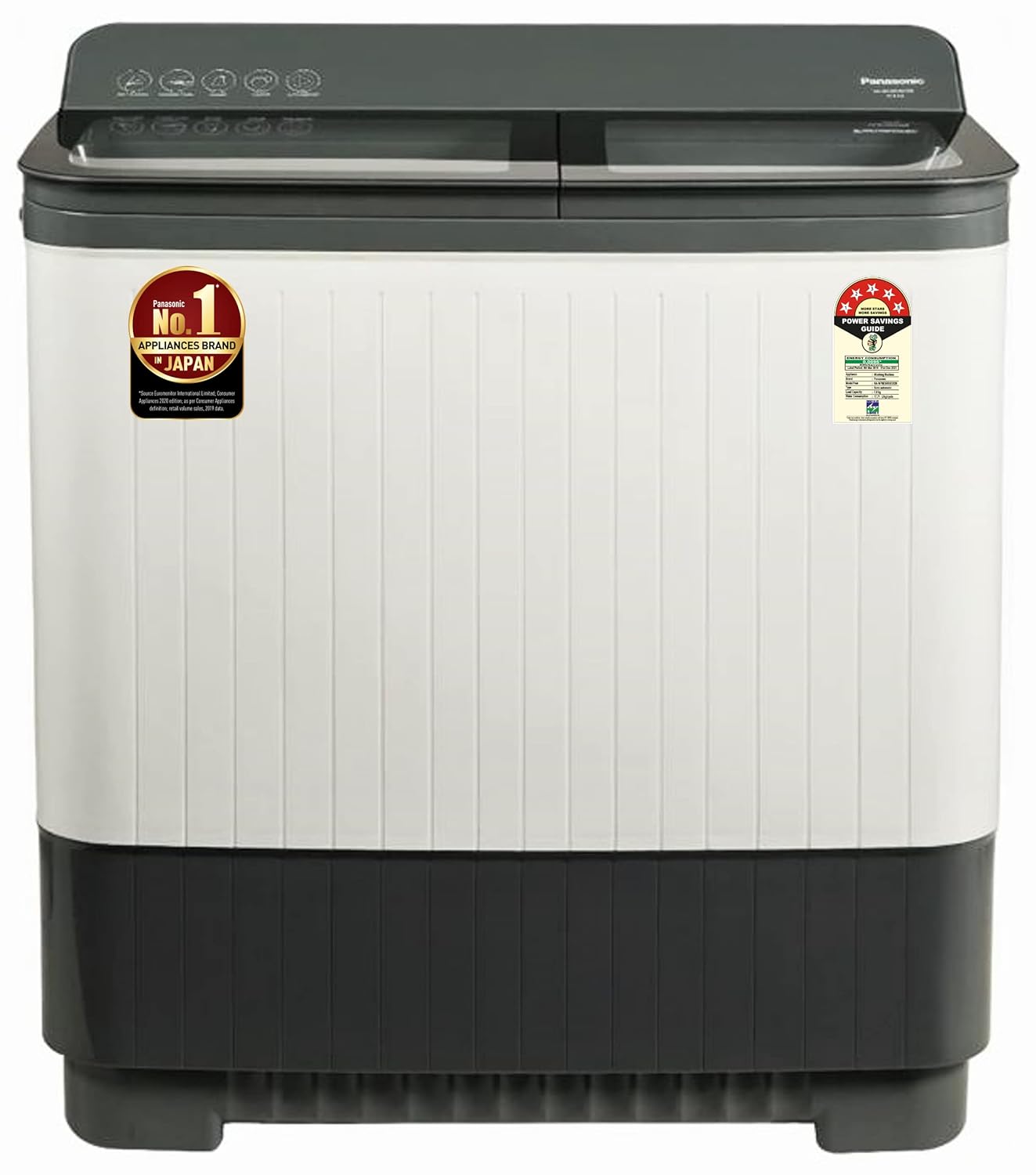 Panasonic 10 kg 5 Star Semi-Automatic Glass Lid Top Loading Washing Machine with Powerful Motor Panasonic 10 kg 5 Star Semi-Automatic Glass Lid Top Loading Washing Machine with Powerful Motor