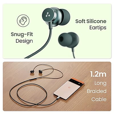 Ambrane Type C Wired in Ear Earphones with in-Line Mic for Clear Calling,1.2M Cable,10Mm Dynamic Drivers for Boostedbass,Control Buttons for iPhone 15,Samsung&Type C Devices Stringz 38C Ambrane Type C Wired in Ear Earphones with in-Line Mic for Clear Calling,1.2M Cable,10Mm Dynamic Drivers for Boostedbass,Control Buttons for iPhone 15,Samsung&Type C Devices Stringz 38C