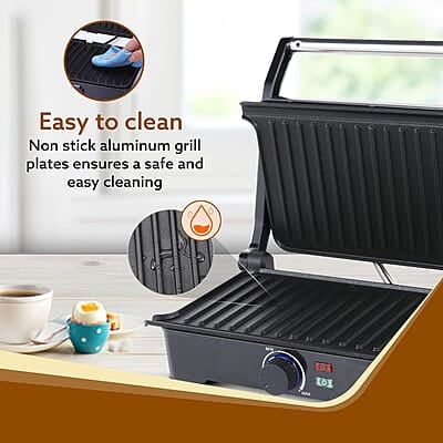 AGARO Galaxy 1000-Watt Sandwich Maker with Non-Stick Grill Plates, 180° Flat Openble Plates AGARO Galaxy 1000-Watt Sandwich Maker with Non-Stick Grill Plates, 180° Flat Openble Plates