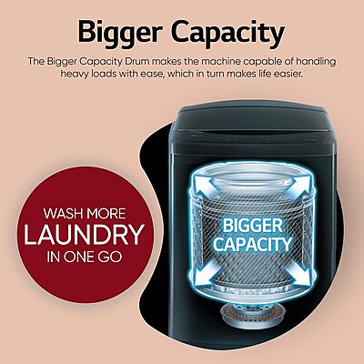 LG 9.0 Kg, 5 Star, AI Direct Drive Technology, Steam Wash for Allergy Removal, Fully-Automatic Top Loading Washing Machine LG 9.0 Kg, 5 Star, AI Direct Drive Technology, Steam Wash for Allergy Removal, Fully-Automatic Top Loading Washing Machine