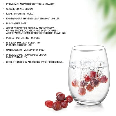 Treo by Milton Sphero Juice Tumbler, 6 Pieces Set, 270 ml Each, Transparent Treo by Milton Sphero Juice Tumbler, 6 Pieces Set, 270 ml Each, Transparent