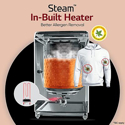LG 9.0 Kg, 5 Star, AI Direct Drive Technology, Steam Wash for Allergy Removal, Fully-Automatic Top Loading Washing Machine LG 9.0 Kg, 5 Star, AI Direct Drive Technology, Steam Wash for Allergy Removal, Fully-Automatic Top Loading Washing Machine
