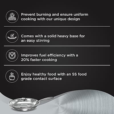 Preethi Metallica Collection Triply Stainless Steel Frypan with Glass Lid, 26 cm, Gas & Induction Preethi Metallica Collection Triply Stainless Steel Frypan with Glass Lid, 26 cm, Gas & Induction