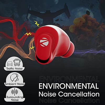 Zebronics Zeb-Sound Bomb N2 TWS Wireless in Ear Earbuds with 50ms Low Latency Gaming, ENC, Voice Assistant, Flash Connect, Splash Proof, BT v5.2, up to 12H Backup, Call Function and Type C