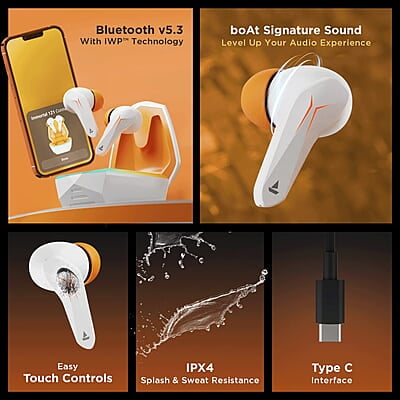 boAt Immortal 121 in Ear TWS Earbuds with Beast Mode(40ms Low Latency) for Gaming, 40H Playtime, Blazing LEDs, Quad Mics ENx Signature Sound, ASAP Charge(10 Mins= 180 Mins) boAt Immortal 121 in Ear TWS Earbuds with Beast Mode(40ms Low Latency) for Gaming, 40H Playtime, Blazing LEDs, Quad Mics ENx Signature Sound, ASAP Charge(10 Mins= 180 Mins)