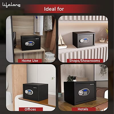 Lifelong Locker For Home&Office 34L-Digital Safe Locker Anti-Theft Alarm Electronic Keypad Lifelong Locker For Home&Office 34L-Digital Safe Locker Anti-Theft Alarm Electronic Keypad