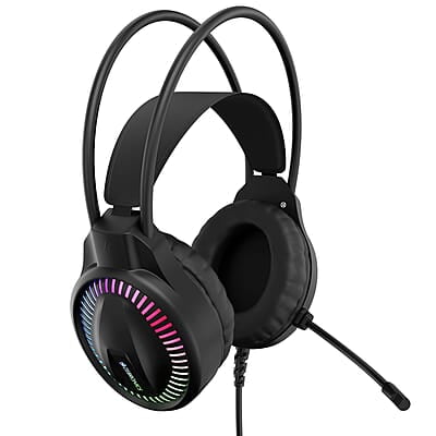 ZEBRONICS New Launch Blitz C Dolby Atmos Gaming Over Ear Headphone, 50Mm Neodymium Drivers, Padded Headband, Lightweight & Comfortable, RGB Lights, Flexible Mic, Type-C Connector,