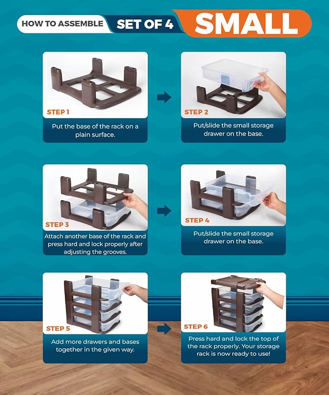 Signora ware Multipurpose Modular Drawer Small 4 Tier 6.5 Each Drawer Signora ware Multipurpose Modular Drawer Small 4 Tier 6.5 Each Drawer