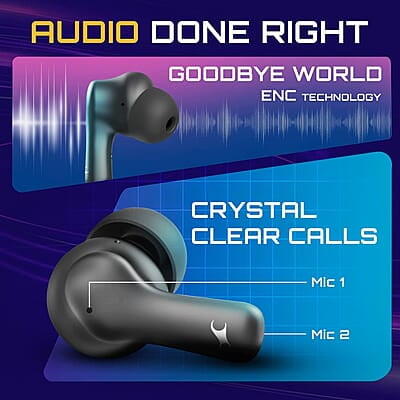 Fastrack Fpods FZ100 TWS in-Ear Earbuds with Mega 50 Hrs Playtime|Extra Deep Bass Driver|Quad Mic ENC for Clear Calls|Ultra Low 40ms Latency Gaming Mode|NitroFast Charge-200 Min in 10 Min-Black Fastrack Fpods FZ100 TWS in-Ear Earbuds with Mega 50 Hrs Playtime|Extra Deep Bass Driver|Quad Mic ENC for Clear Calls|Ultra Low 40ms Latency Gaming Mode|NitroFast Charge-200 Min in 10 Min-Black