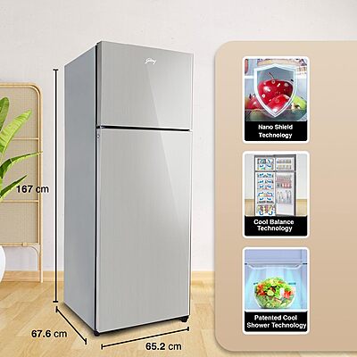 Godrej 308 L 2 Star Nano Shield Technology Inverter Frost Free Double Door Vibe Refrigerator Godrej 308 L 2 Star Nano Shield Technology Inverter Frost Free Double Door Vibe Refrigerator