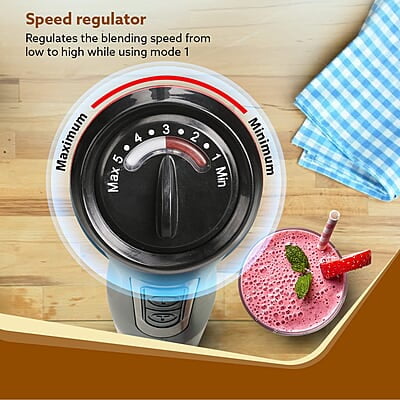 AGARO Grand 1000 Watts Hand Blender With Chopper, Jar & Whisker, 2 Variable Speed Modes & Speed Regulator, Stainless Steel Blades(Black), 400mmx60mm AGARO Grand 1000 Watts Hand Blender With Chopper, Jar & Whisker, 2 Variable Speed Modes & Speed Regulator, Stainless Steel Blades(Black), 400mmx60mm