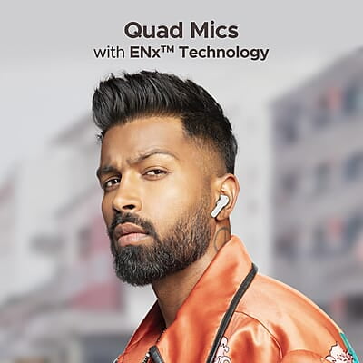 boAt Airdopes Sonik in Ear TWS Earbuds with 60 hrs Playback, IWP Tech, Quad Mics with ENx, ASAP Charge, 11 mm Drivers, BT v5.3 & IPX4 Sweat and Splash Resistance