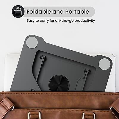 Portronics My Buddy K11 Metal Laptop Stand with 360° Rotation, Height & Angle Adjustable, Foldable Design Portronics My Buddy K11 Metal Laptop Stand with 360° Rotation, Height & Angle Adjustable, Foldable Design