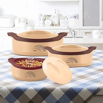 MILTON New Marvel Jr Inner Steel Casserole Gift Set of 3 MILTON New Marvel Jr Inner Steel Casserole Gift Set of 3