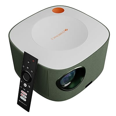 ZEBRONICS PIXAPLAY 26, Smart LED Projector, Dolby Audio, 5000 Lumens, Upto 200" Screen Size, Quad Core Processor, Auto Focus & Keystone, Bluetooth, WiFi, HDMI-ARC, APP Support, Miracast