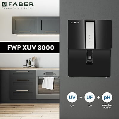 Faber XUV 8000 (UV + UF + Alkaline) 7L Storage 7 Stage Filtration Pre & Post Carbon