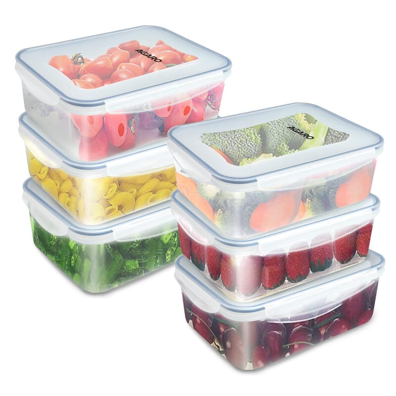 AGARO Airtight Container, Food Storage Container With Lid Capacity 550ml Each, Pack of 6 AGARO Airtight Container, Food Storage Container With Lid Capacity 550ml Each, Pack of 6