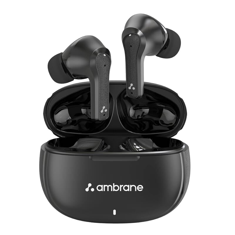 Ambrane TWS in Ear Earbuds with ENC Clear Calls & High Bass, 31h Playtime, BT 5.1 Wireless Headphone, Touch Control in Ear TWS with 4 Mic, IPX4 Water Resistance & Voice Assistance Ambrane TWS in Ear Earbuds with ENC Clear Calls & High Bass, 31h Playtime, BT 5.1 Wireless Headphone, Touch Control in Ear TWS with 4 Mic, IPX4 Water Resistance & Voice Assistance
