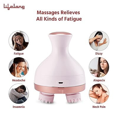 Lifelong LLM225 Rechargeable Head, Scalp Full Body Pain Relief Massager, Electric Head Kneading Massager,4 Speed Modes Lifelong LLM225 Rechargeable Head, Scalp Full Body Pain Relief Massager, Electric Head Kneading Massager,4 Speed Modes