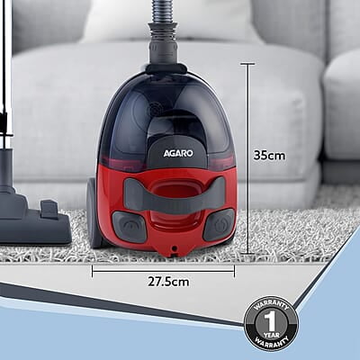 AGARO Primo Bagless Vacuum Cleaner, 1400Watts 24 kPa Suction power, 1.5L Dust Collector AGARO Primo Bagless Vacuum Cleaner, 1400Watts 24 kPa Suction power, 1.5L Dust Collector