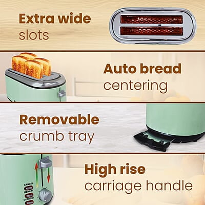 AGARO Royal 4 Slice Stainless Steel Pop Up Toaster 1450W AGARO Royal 4 Slice Stainless Steel Pop Up Toaster 1450W