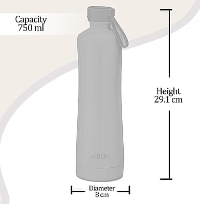 Milton New Tiara 900 Stainless Steel 24 Hours Hot and Cold Water Bottle, 750 ml