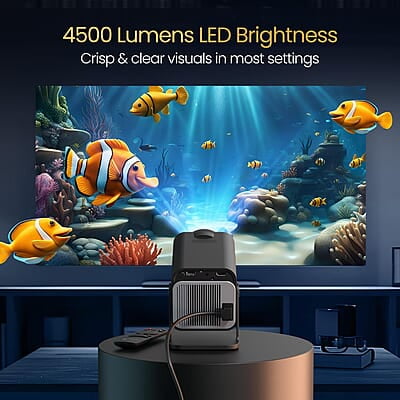Portronics Beem 470 Smart LED Projector with 1080p Full HD 4500 Lumens 5 Watt Speaker